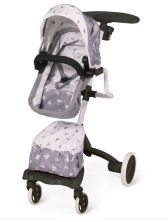 Коляска для ляльок DeCuevas 81535 Лялькова коляска трансформер 3в1 з сумкою серії Скай (ручка регулюється)