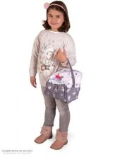 Коляска для ляльок DeCuevas 81535 Лялькова коляска трансформер 3в1 з сумкою серії Скай (ручка регулюється)