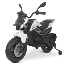 Дитячий електромобіль мотоцикл Bambi M 4621EL-1 з MP3. Шкіряне сидіння. Білий**