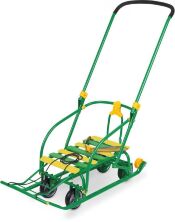 Дитячі Санки трансформер Nikki 3 з колісною базою і батьківською ручкою. Сани Сині