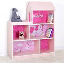 Будиночок стелаж Дитяча полиця для іграшок і книг 305-19 Єдиноріжок Unicorn рожевий**