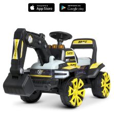 Дитячий одномісний електромобіль Трактор M 4838BR-6 на пластикових колесах/з пультом і MP3/жовтий