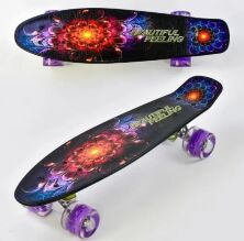 Скейт Пенні борд Best Board F 8740 алюмінієва підвіска й антиковзна поверхня/колір оранж