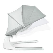 Дитяча электрокачель-шезлонг Заколисуючий центр ME 1074 MYLA Gray Mint Feathes / колір сірий