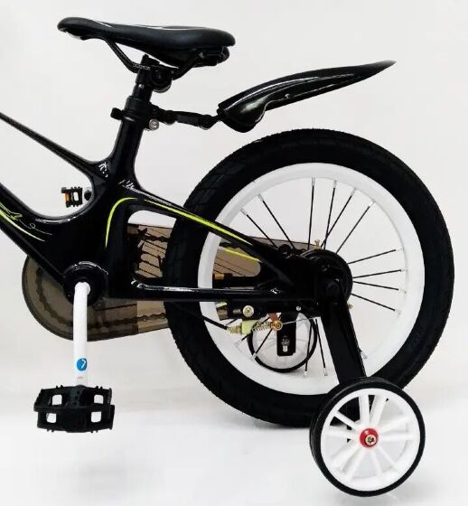 Велосипед дитячий двоколісний ROYAL VOYAGE 16-SHADOW колеса 16 дюймів Магнієва рама чорно-салатовий