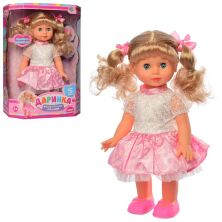 Інтерактивна лялька для дівчинки LIMO TOY M 4162 UA Даринка музика звук реагує на бавовну ходить