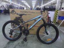 Підлітковий спортивний велосипед AZIMUT Extreme 24 дюйми GFRD сіро-блакитний