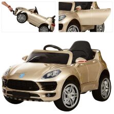 Дитячий одномісний електромобіль Джип машина Bambi Racer M 3178EBLRS-13 Porsche Macan / бежевий автопокраска