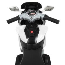 Дитячий електромобіль мотоцикл трицикл Bambi Racer M 4188AL-1 на надувних колесах / білий **
