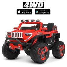 Дитячий двомісний електромобіль Джип Bambi Racer 4WD M 4561EBLR-3 на EVA колесах / червоний**