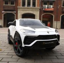 Дитячий двомісний електромобіль Джип M 4830EBLR-1 Lamborghini 4WD з м`яким сидінням на EVA колесах / білий