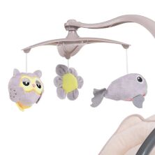 Дитяча електрокачель-шезлонг Гойдалка PD-A032-13 Закачуючий центр з 12 мелодіями / бежевий