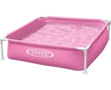 Дитячий квадратний каркасний наливний басейн Intex 57172 розмір 122*122*30 см/об'єм 337 л/ва вага 4.9 кг