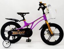 Велосипед дитячий двоколісний 16-GALAXY Violet колеса 16 дюймів дискові гальма рама магній фіолетовий
