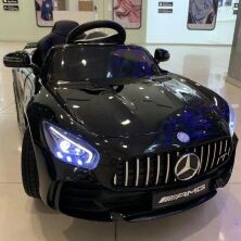 Дитячий електромобіль Машина Mercedes M 4181EBLRS-2 одномісний, шкіряне сидіння, MP3 / чорний фарбований