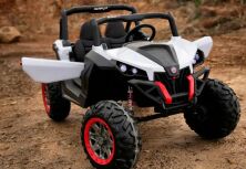 Дитячий двомісний електромобіль Bambi Racer 4WD Баггі M 3602EBLR-1 Квадроцикл білий **