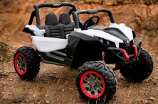 Дитячий двомісний електромобіль Bambi Racer 4WD Баггі M 3602EBLR-1 Квадроцикл білий **