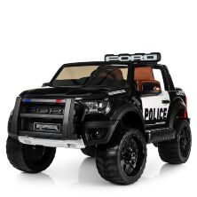 Дитячий двомісний електромобіль Джип машина Поліція M 4173EBLR-2 Ford Ranger ліцензійний / колір чорний**