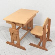 Дитяча дерев'яна парта зі стільчиком 04-031 Алфавіт (укр англ) + Таблиця множення**