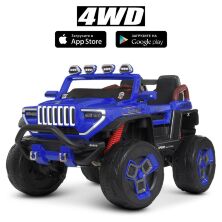 Дитячий двомісний електромобіль Джип Bambi Racer 4WD M 4561EBLR-4 на EVA колесах / синій**