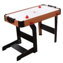 Настільна гра хокей аерохокей на ніжках 20168T дерев'яний / працює від мережі**