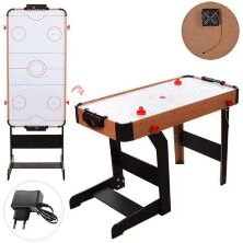 Настільна гра хокей аерохокей на ніжках 20168T дерев'яний / працює від мережі**