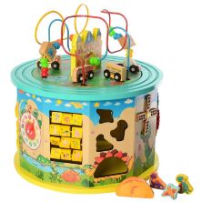 Дерев'яна іграшка Ігровий розвиваючий дерев'яний центр Бизиборд MD 2472 лабіринт сортер та інше**