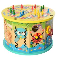 Дерев'яна іграшка Ігровий розвиваючий дерев'яний центр Бизиборд MD 2472 лабіринт сортер та інше**