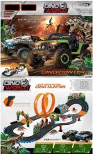 Автотрек JJ 149-2 довжина треку 516 см, 2 машинки, працює від мережі 220V, 2 пульти управління, 4 динозаври,