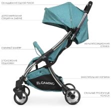 Дитяча прогулянкова коляска El Camino ME 1059 MILLY Pine Green смарагдовий**