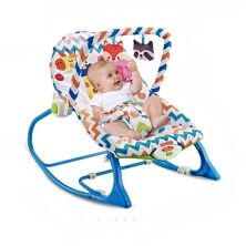 Дитячий шезлонг-гойдалка з регульованою спинкою 432-5 Жираф і Слон