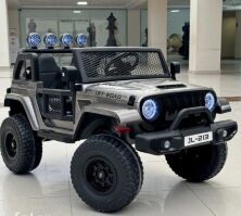 Дитячий двомісний електромобіль Джип M 5780EBLRS-11 Jeep 4 мотора, шкіряне сидіння, світло, сірий фарбування