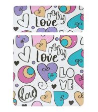 Дитяча парта регульована шкільна зі стільцем 904-115 біла / малюнок Сердечка**