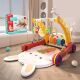 Дитячі ходунки-штовхач 2в1 6016 Ігровий килимок з піаніно, звуком, підсвічуванням, проектором та ін.