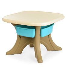 Дитячий пластиковий столик з двома стільчиками Bambi ETZY-13 бежево-коричневий**