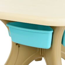 Дитячий пластиковий столик з двома стільчиками Bambi ETZY-13 бежево-коричневий**