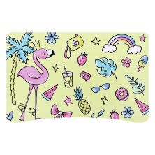 Дитяча парта регульована шкільна зі стільцем 905-131F Фламінго на жовтому тлі**