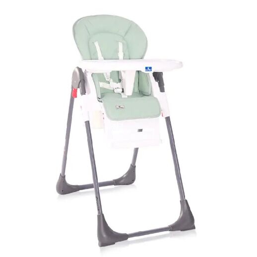 Стільчик для годування дитячий Lorelli (Bertoni) Cryspi Frosty Green Leather. Стілець з шкіряним сидінням.Зелений