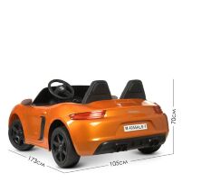 Дитячий двомісний електромобіль машина в чохлі Porsche M 4055ALS-7 фарбований Без Пульта Керування /помаранчевий