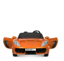 Дитячий двомісний електромобіль машина в чохлі Porsche M 4055ALS-7 фарбований Без Пульта Керування /помаранчевий
