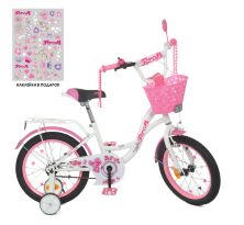 Велосипед дитячий двоколісний PROFI Y1625-1 Butterfly 16 дюймів біло-малиновий**