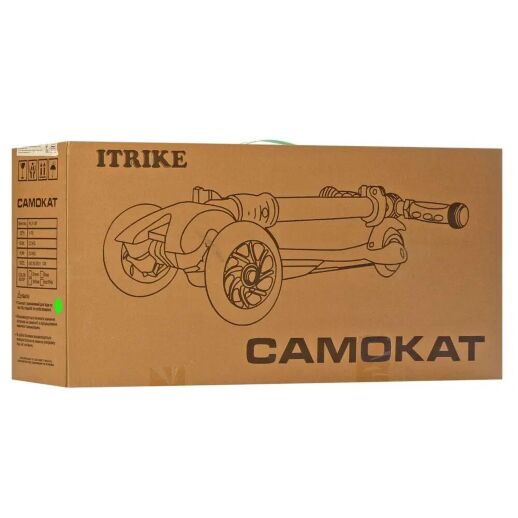 Самокат складаний дитячий iTrike JR 3-072-GR MAXI зелений