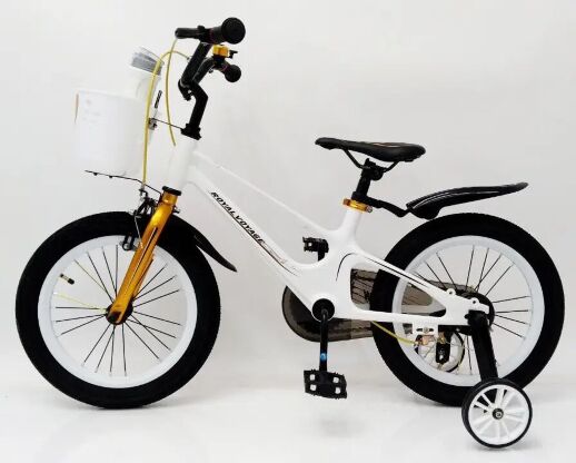 Велосипед дитячий двоколісний ROYAL VOYAGE 16-SHADOW колеса 16 дюймів Магнієва рама біло-золотий