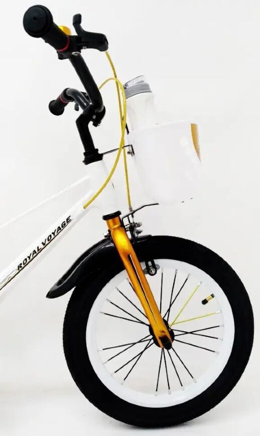 Велосипед дитячий двоколісний ROYAL VOYAGE 16-SHADOW колеса 16 дюймів Магнієва рама біло-золотий