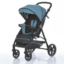 Дитяча прогулянкова АЛЮМІНІЄВА коляска M 5723 VIVA Pine blue з регульованою ручкою / синя