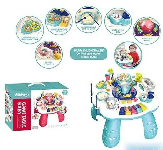 Багатофункціональний розвиваючий музичний дитячий ігровий столик 8866