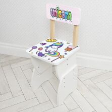 Дитяча парта регульована шкільна зі стільцем 905-132B Єдиноріжки біла**