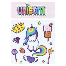 Дитяча парта регульована шкільна зі стільцем 905-132B Єдиноріжки біла**