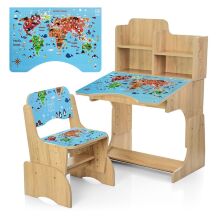Дитяча парта растишка зі стільчиком Bambi B 2071-45-3 Географія **