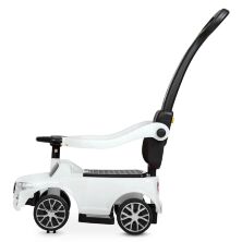 Дитяча каталка-толокар Машинка 2в1 ДЖИП M 4511-1 BMW БМВ з батьківською ручкою і бампером. Музика світло /білий